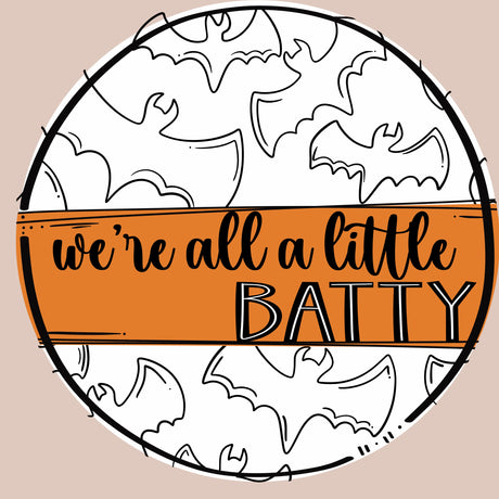 Batty Door Hanger - UV DTF - 14 inch round - Counter Culture DIY product image 1