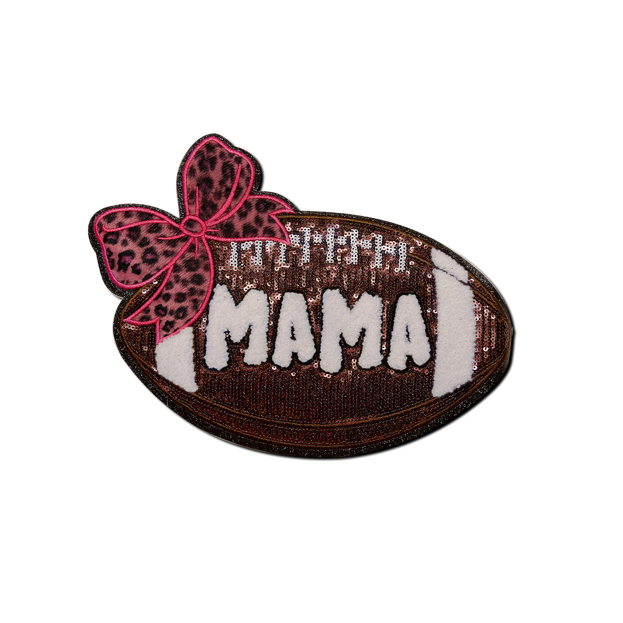Football "Mama" Pink bow