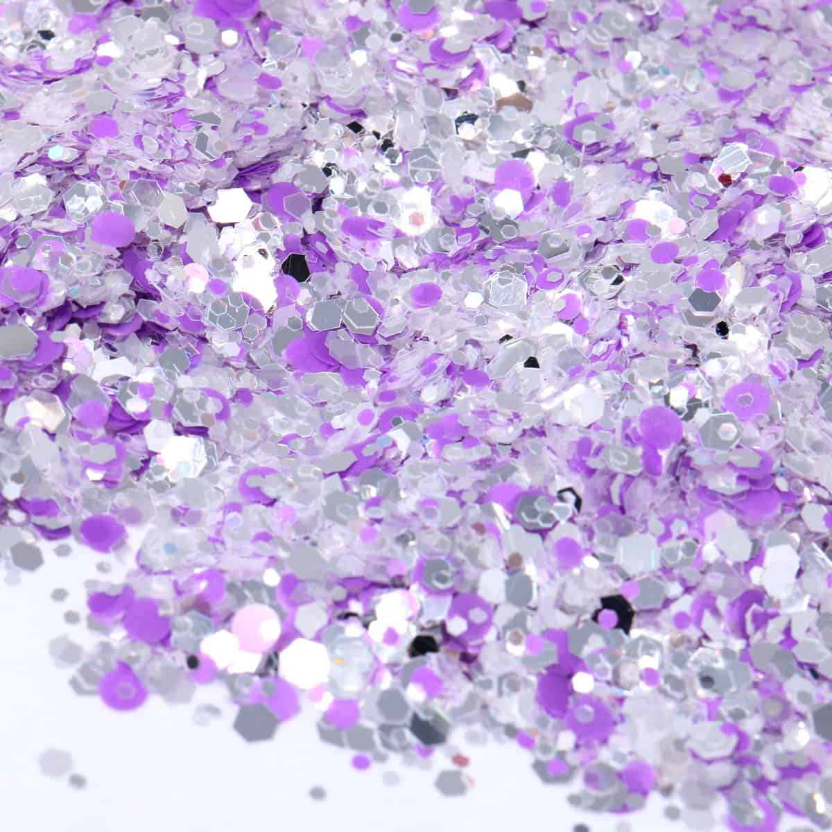 Light purple hexagon glitter