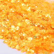 Flaky gold glitter