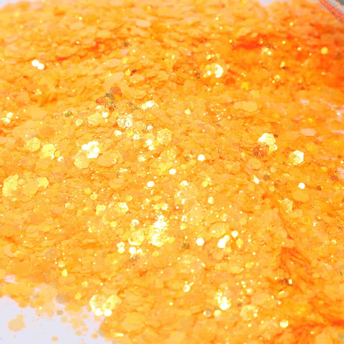 Flaky gold glitter