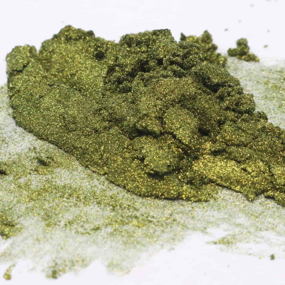 Green mica pigment powder