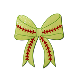Softball Bow Chenille Patch