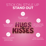 Pink "Hugs & Kisses" Chenille Patch