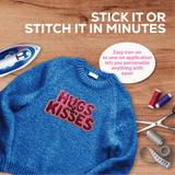 Pink "Hugs & Kisses" Chenille Patch