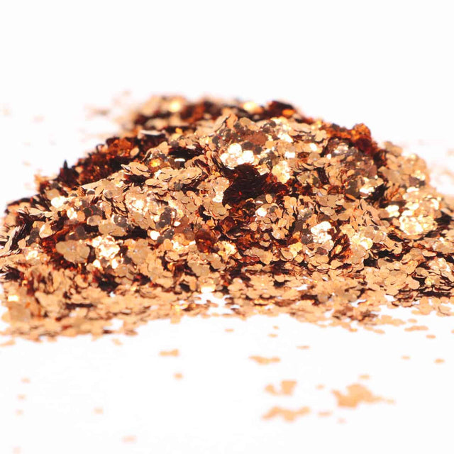 Medium gold metal glitter flakes