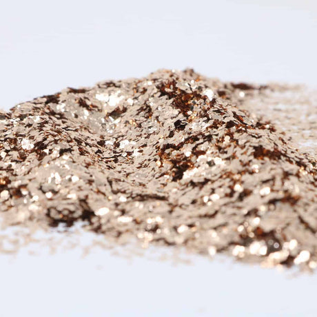 Medium gold metal glitter flakes