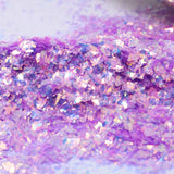 Flaky light purple glitter