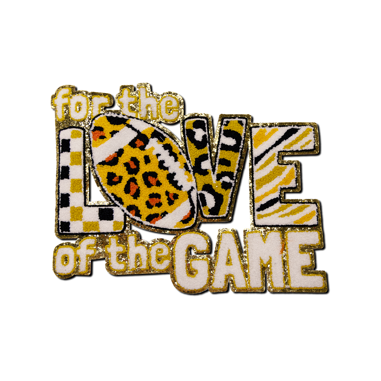"for the LOVE of the Game" football theme Patch