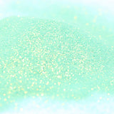 Fine mint green glitter