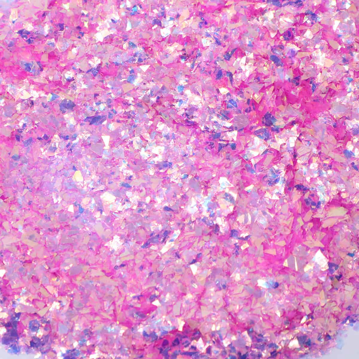 Flaky pink glitter