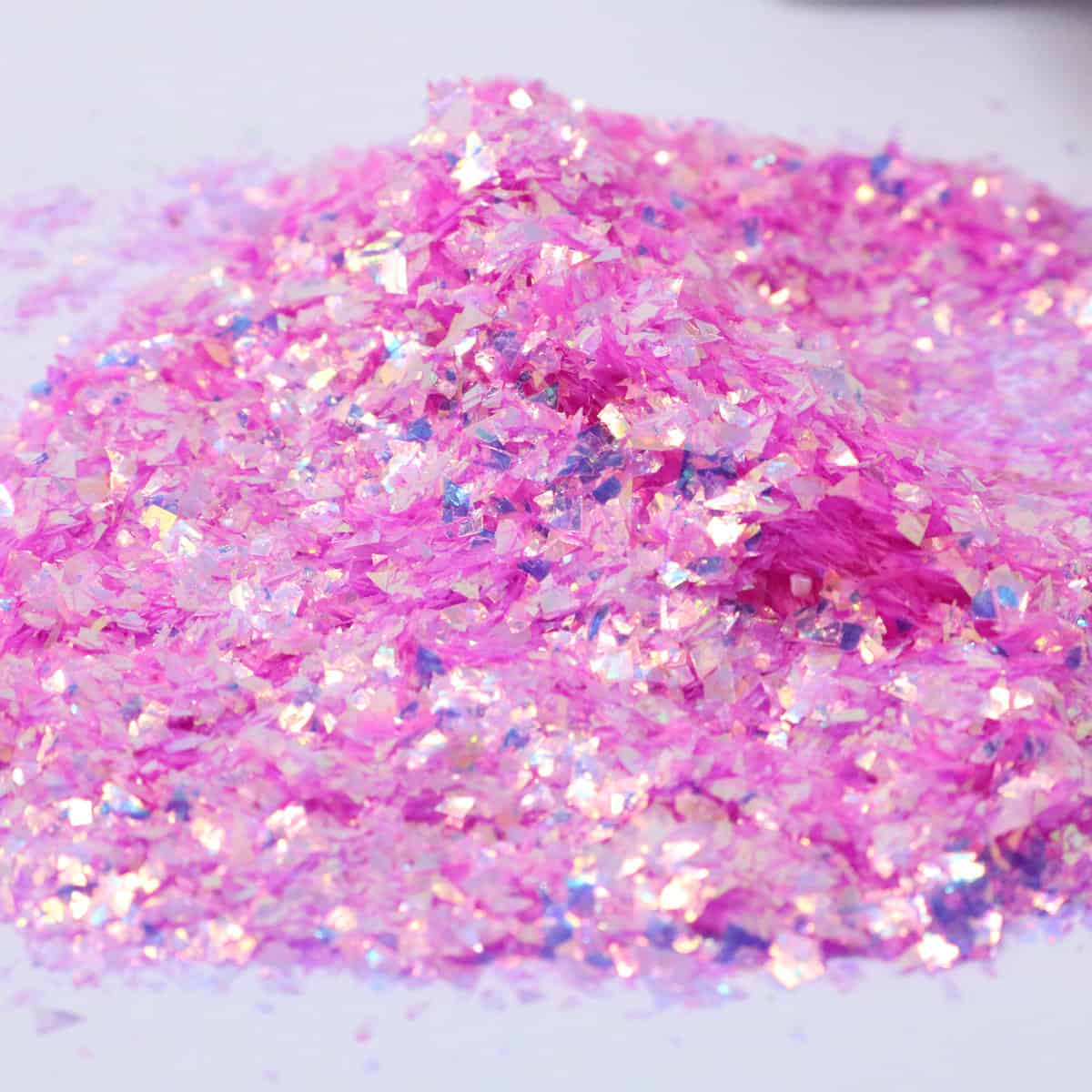 Flaky pink glitter