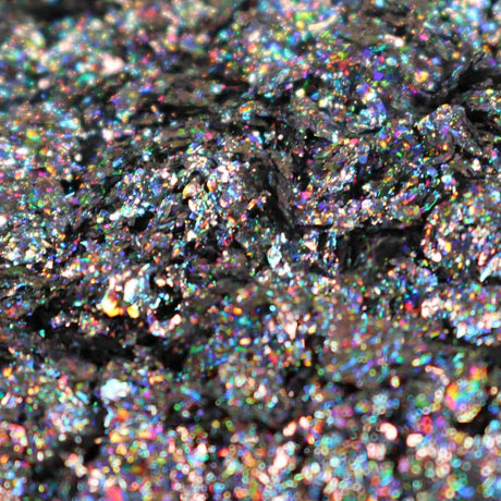 Silver chroma glitter flakes