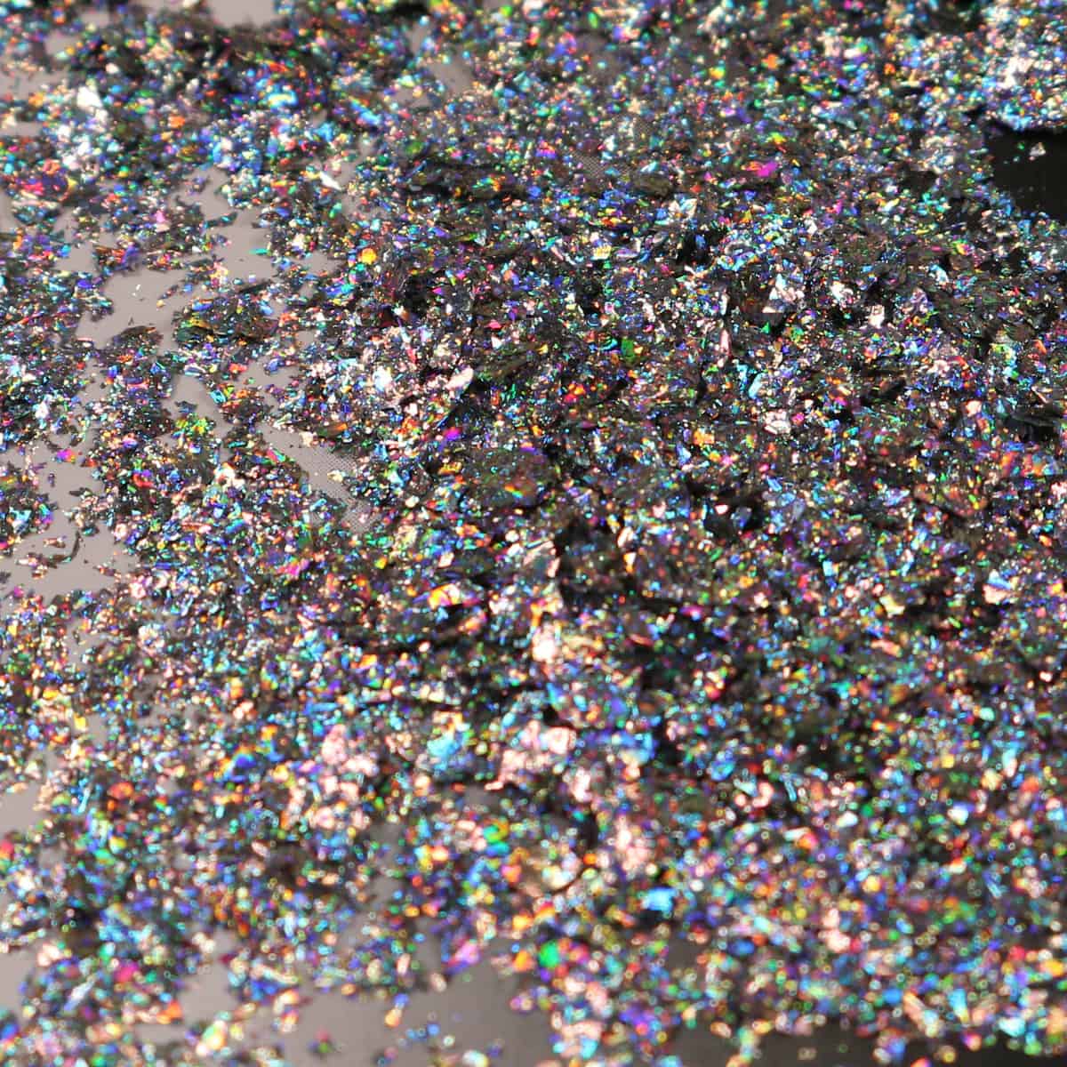 Silver chroma glitter flakes