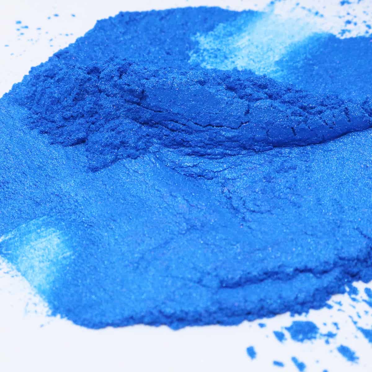 Bright blue mica pigment powder