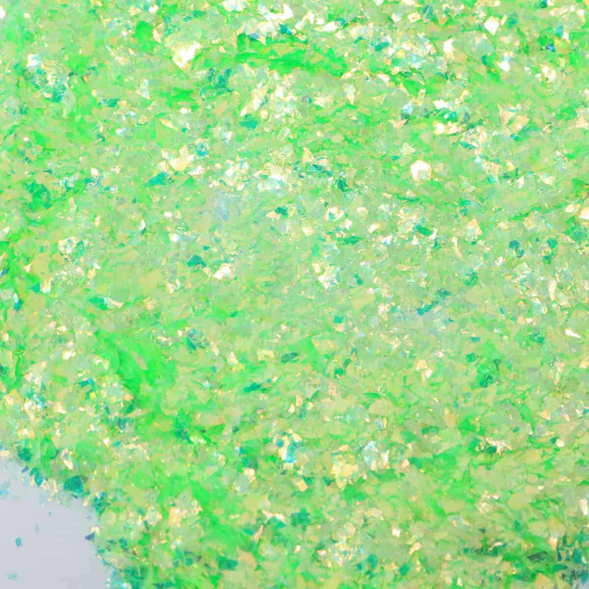 Flaky light green glitter