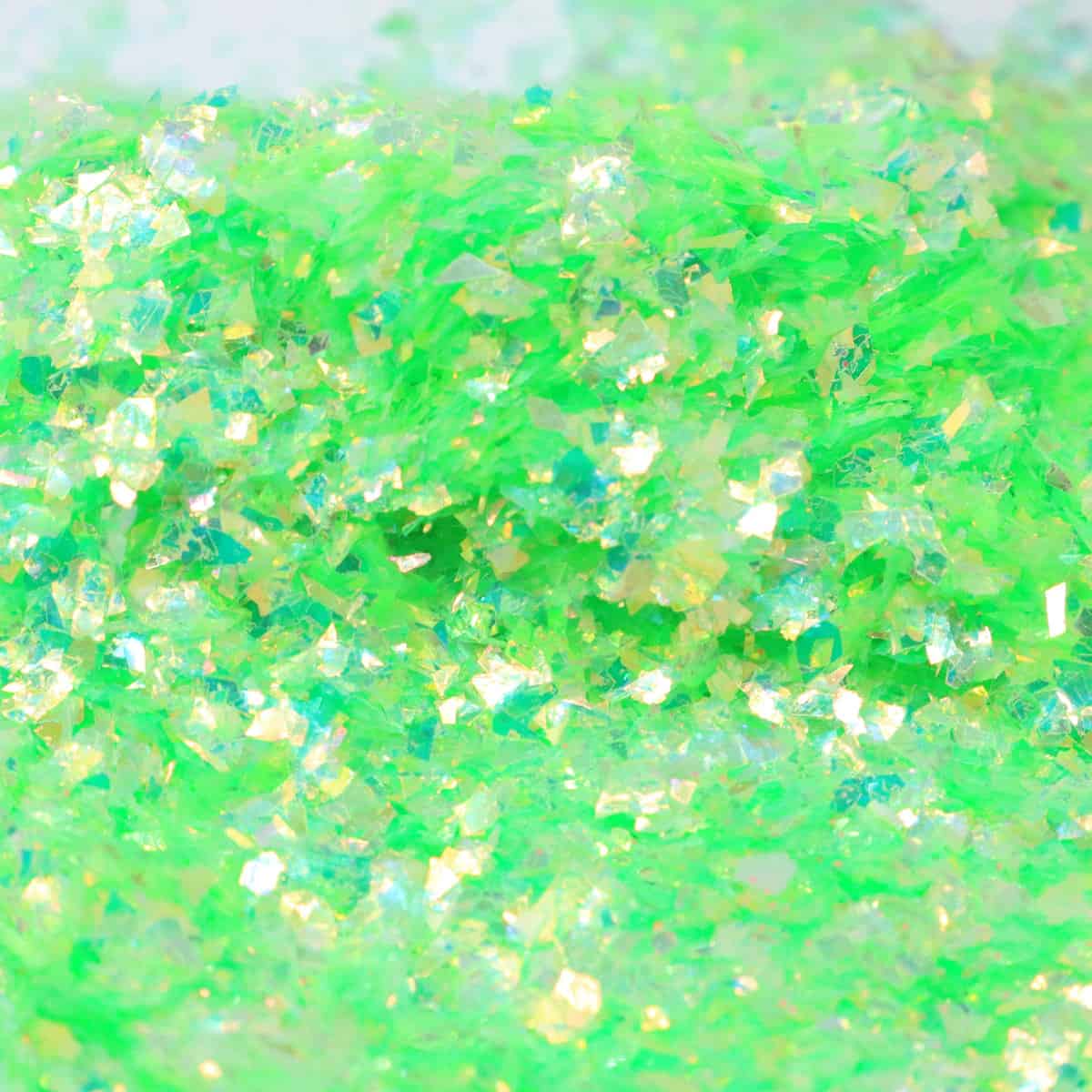 Flaky light green glitter