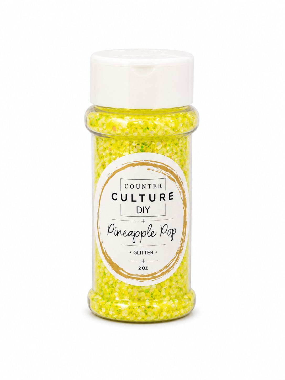 Pineapple Pop Chunky Glitter: 2 oz Jar