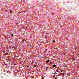 Pink star glitter flakes