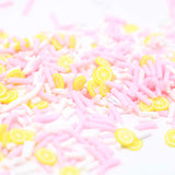 Pink sprinkles with lemons