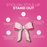 Pink Chenille Bow Patch