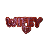"Wifey" Red Heart sequin Chenille Patch