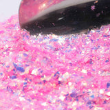 Pink flaky glitter