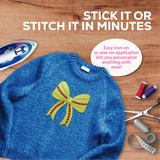 Softball Bow Chenille Patch