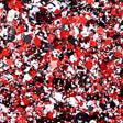 Flaky black and red glitter