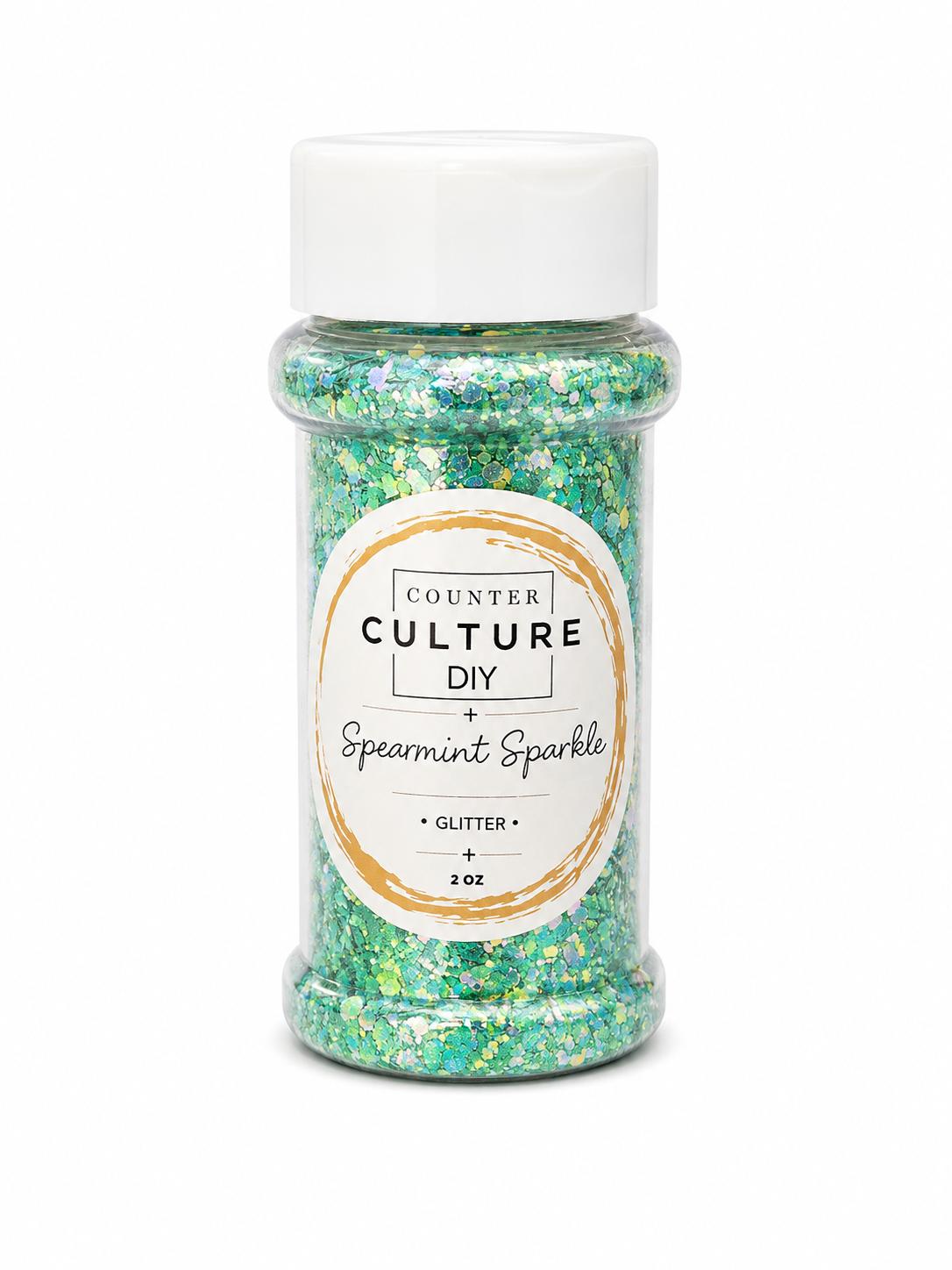 Spearmint Sparkle Medium Glitter: 2 oz Jar
