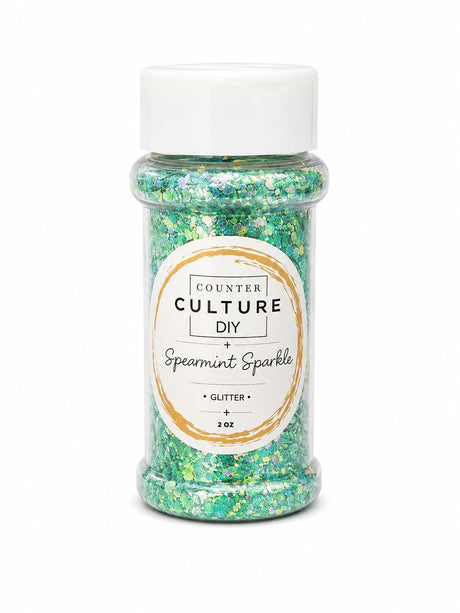 Spearmint Sparkle Medium Glitter: 2 oz Jar