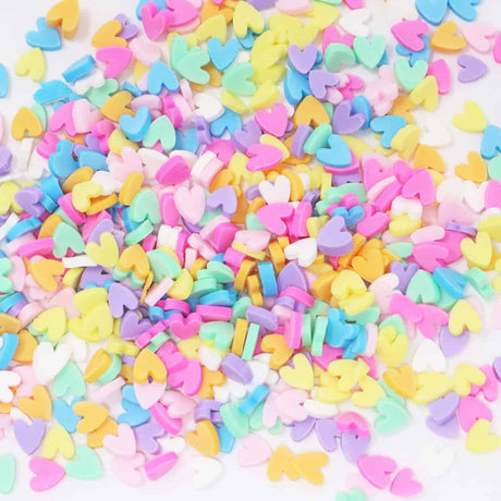 Multicolor heart sprinkles