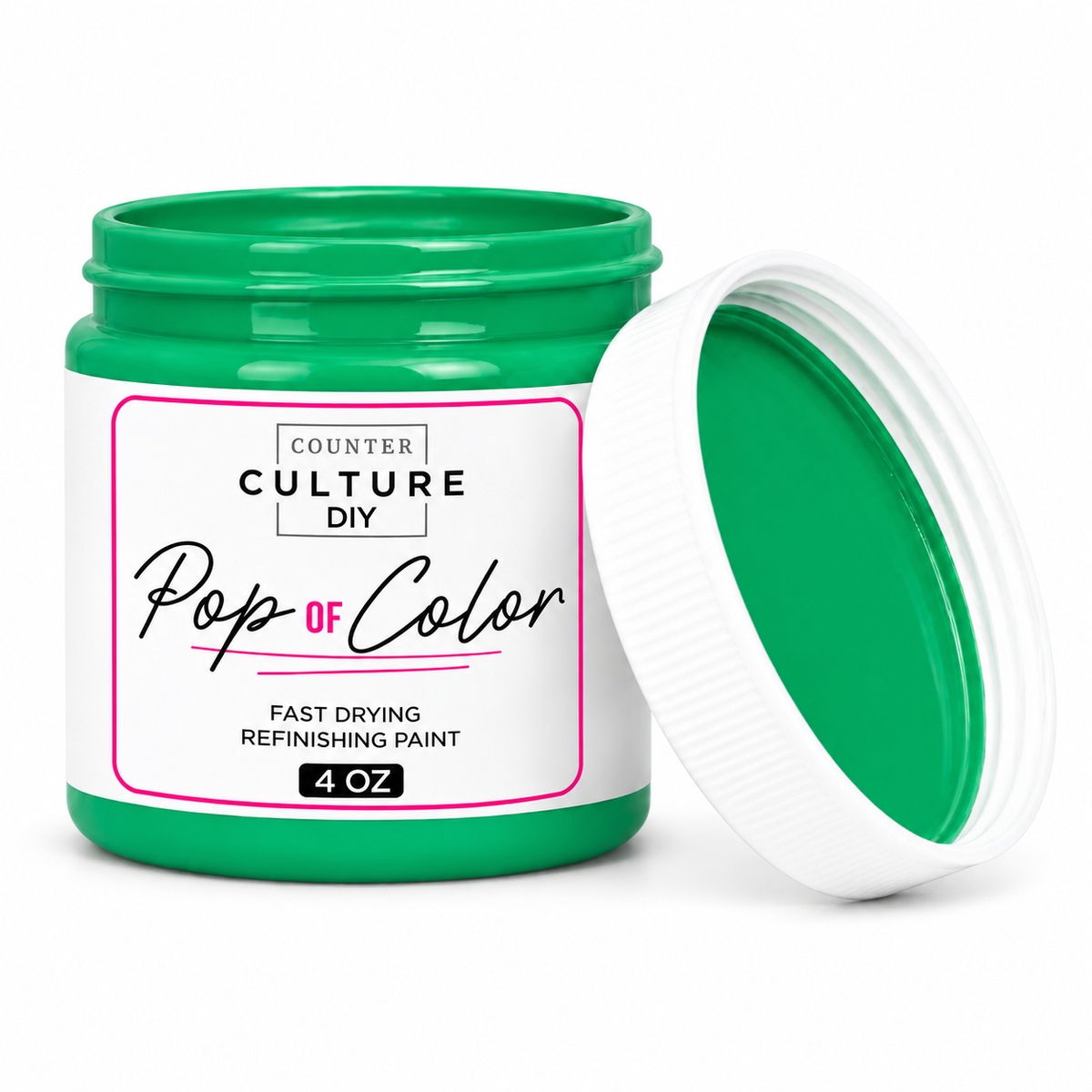 Tropical Green Acrylic Chalk-Like Paint - 4 oz Pop of Color