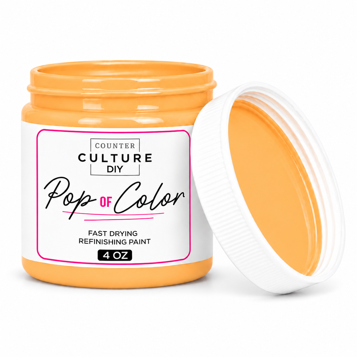 Tropical Orange Acrylic Chalk-Like Paint - 4 oz Pop of Color