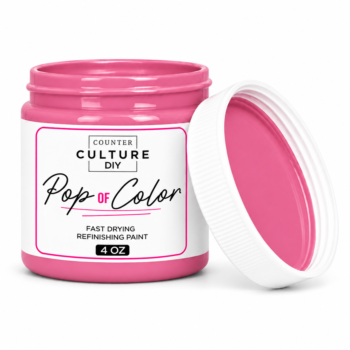 Tropical Pink Acrylic Chalk-Like Paint - 4 oz Pop of Color