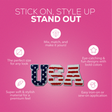 "USA" Flag Pattern Patch – Chenille Patch