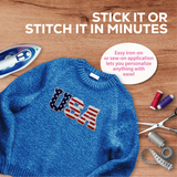 "USA" Flag Pattern Patch – Chenille Patch