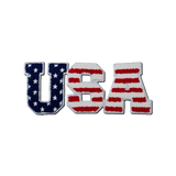 "USA" Flag Pattern Patch – Chenille Patch
