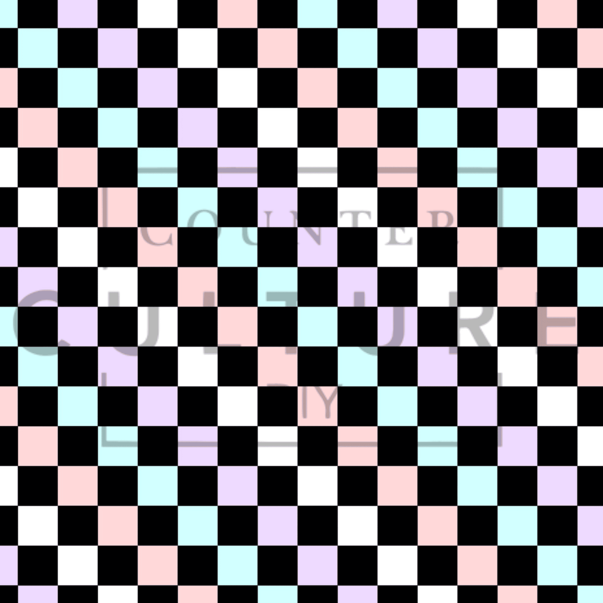 Large Pastel Checkered - Printed Vinyl