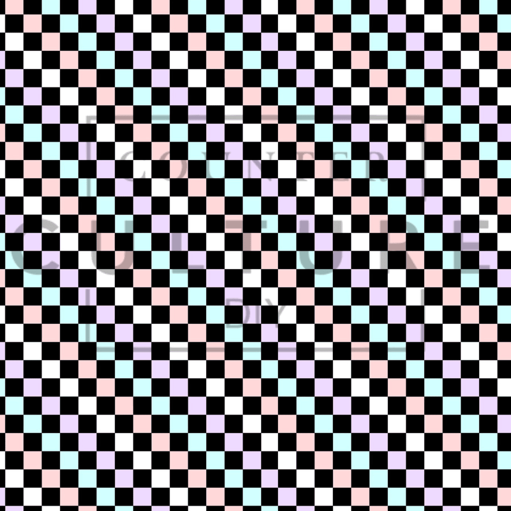 Small Pastel Checkered - Printed Vinyl