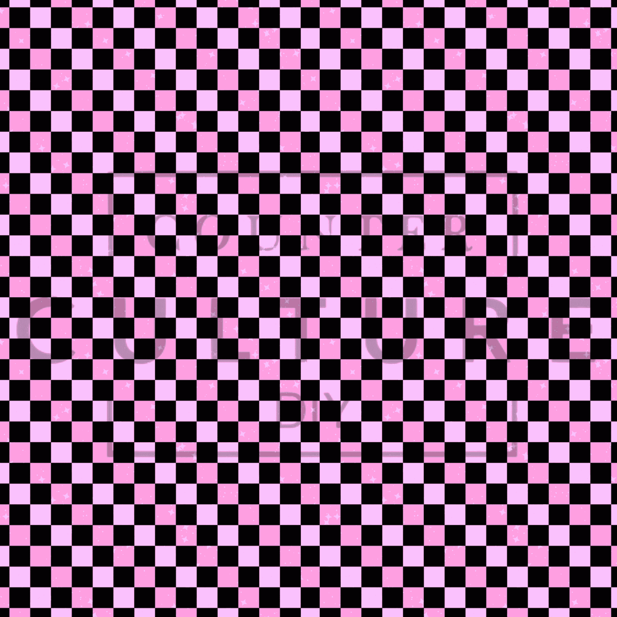 Small Pink and Black Checkered - Printed Vinyl