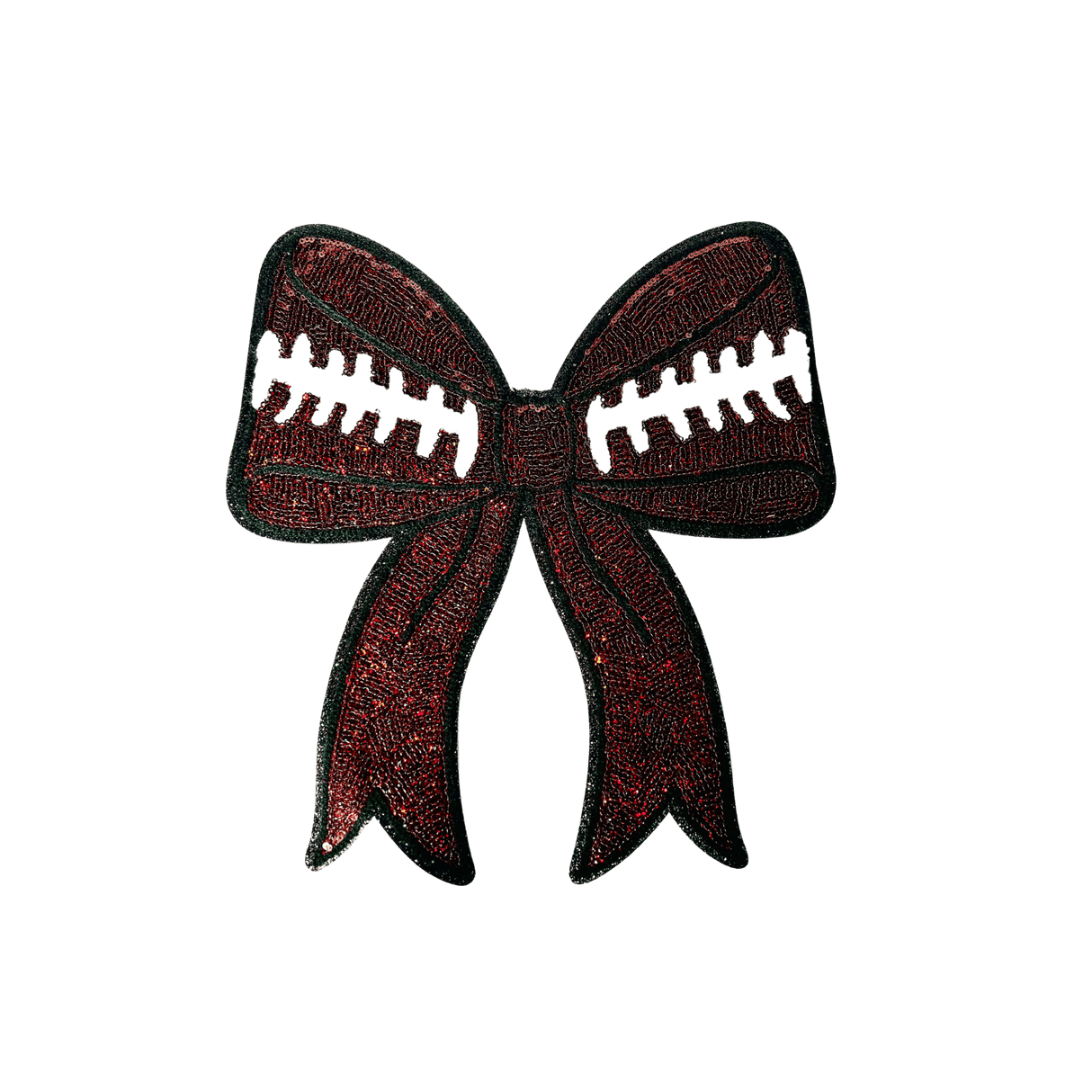 Football Bow Chenille Patch