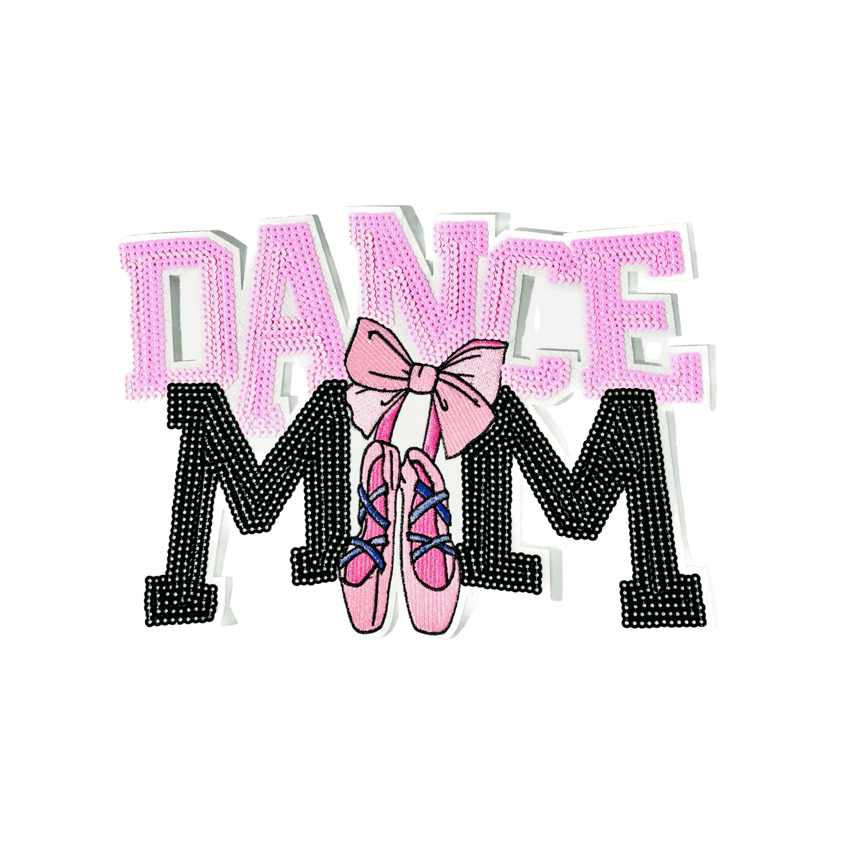 Dance Mom Sequin Embroidered Patch