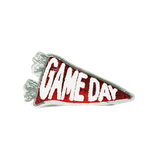 Game Day Chenille Patch – Red & Silver Sequin Spirit!