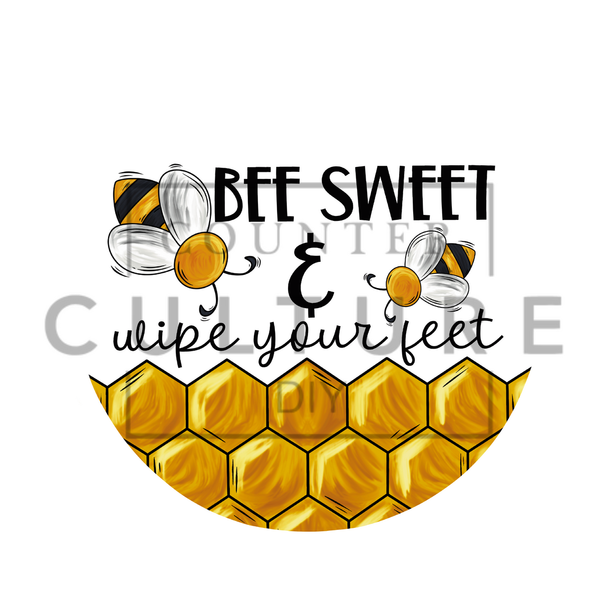 Bee Sweet- DTF circular door hanger