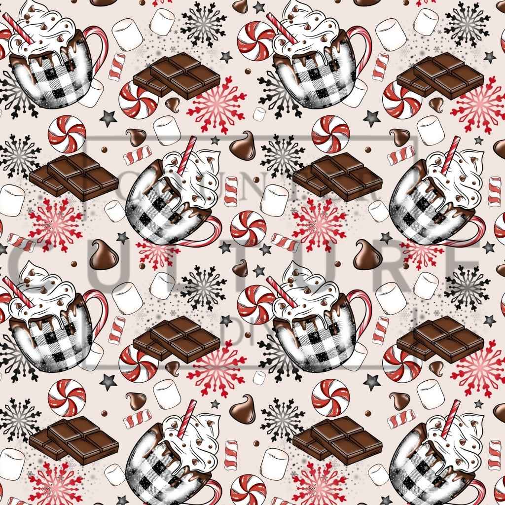 Peppermint Hot Chocolate - Printed Vinyl