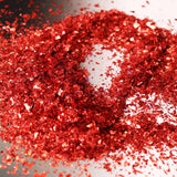 Flaky red glitter