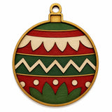 Laser-cut paintable Christmas ornament blank, 3 inches wide, alternate view 2