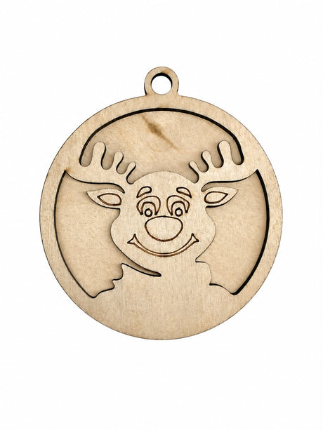 Reindeer Paintable Christmas Ornament Blank - Counter Culture DIY product image 1