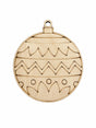 Laser-cut paintable Christmas ornament blank, 3 inches wide